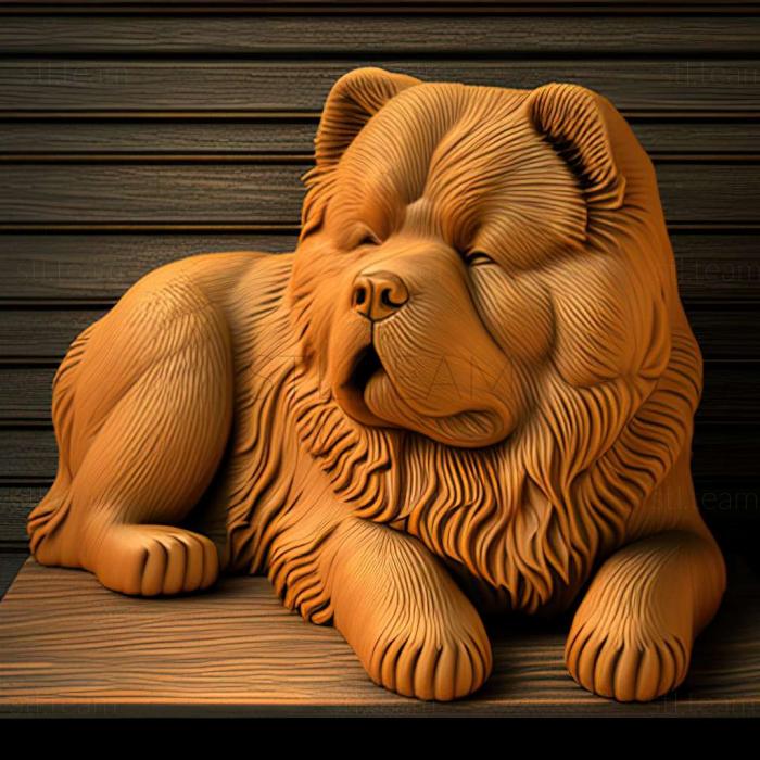 3D model Chow chow dog (STL)